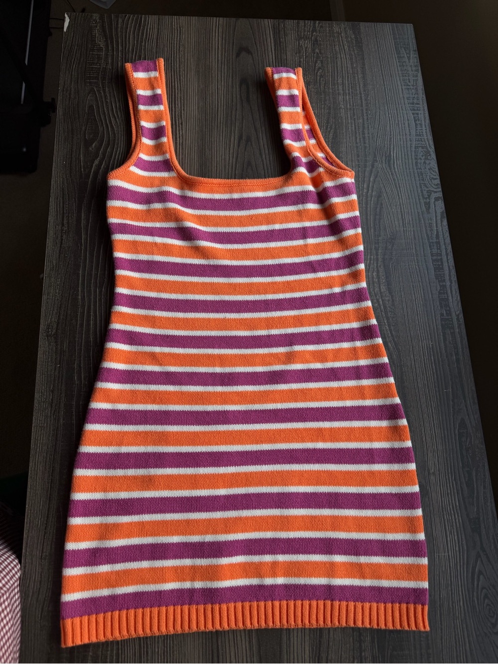 Pink Lily Orange, Pink & White Striped Mini Dress